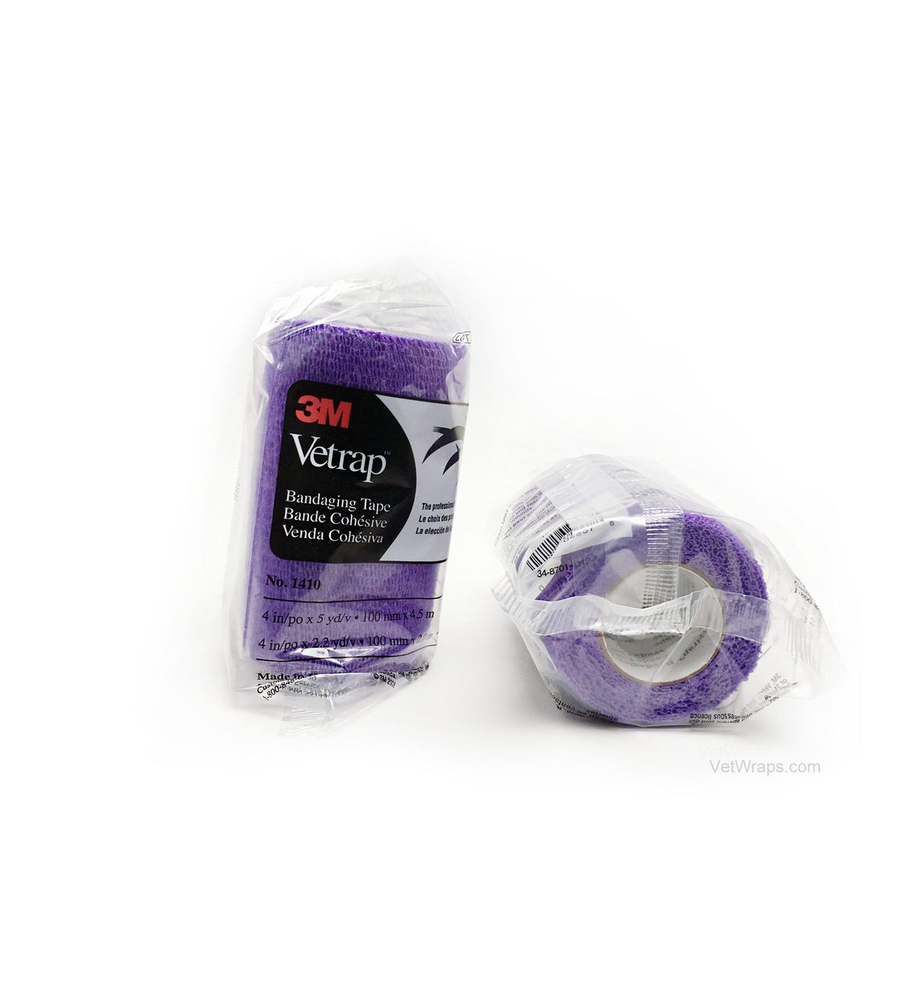 3M Purple Vetrap Bandage Tape 4 Inch - 18 Rolls