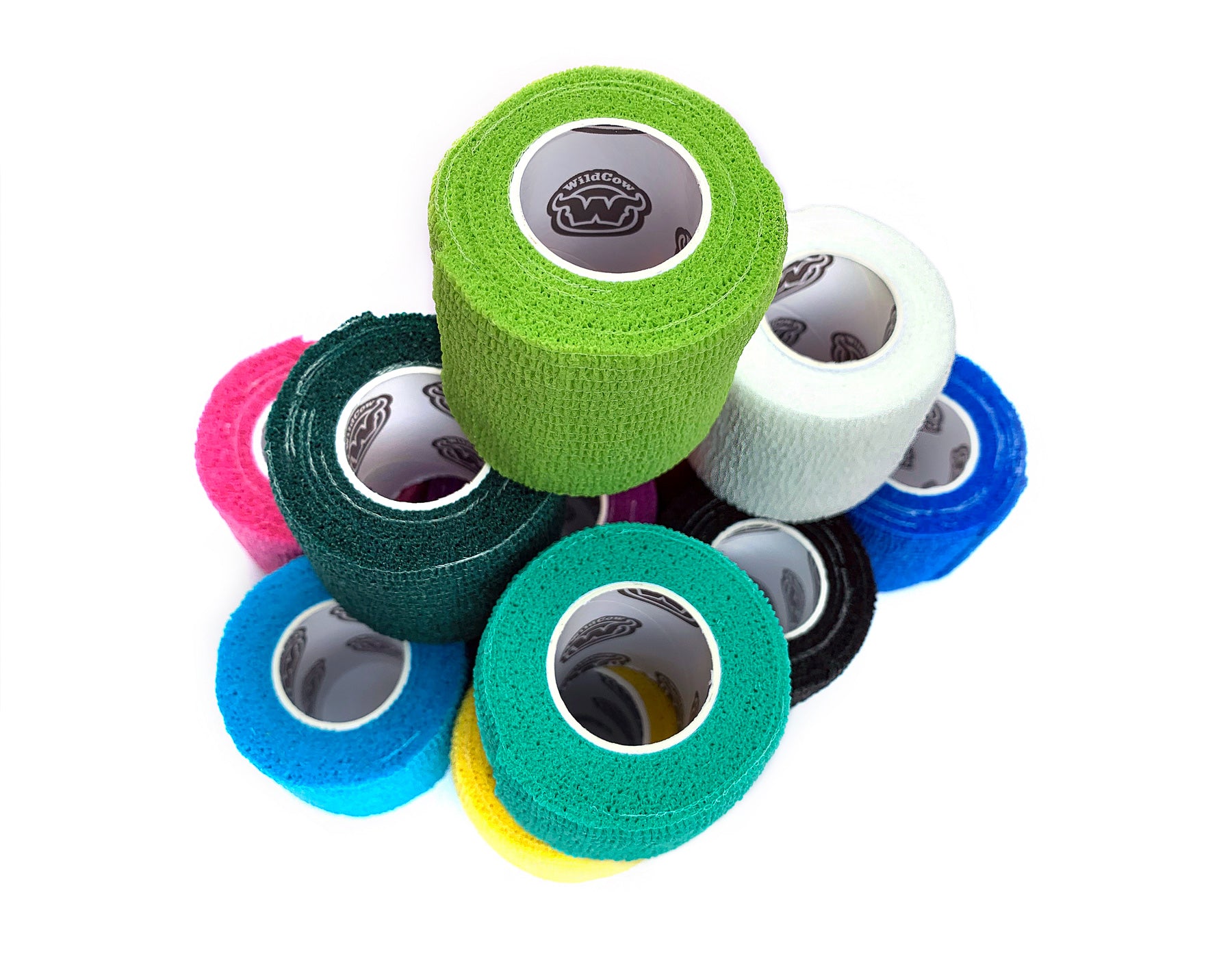 WildCow Multicolored Vet Wrap - 12 Pack, 2 Inches X 5 Yards (Stretched)