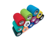 WildCow Multicolored Vet Wrap - 12 Pack, 3 Inches X 5 Yards (Stretched)