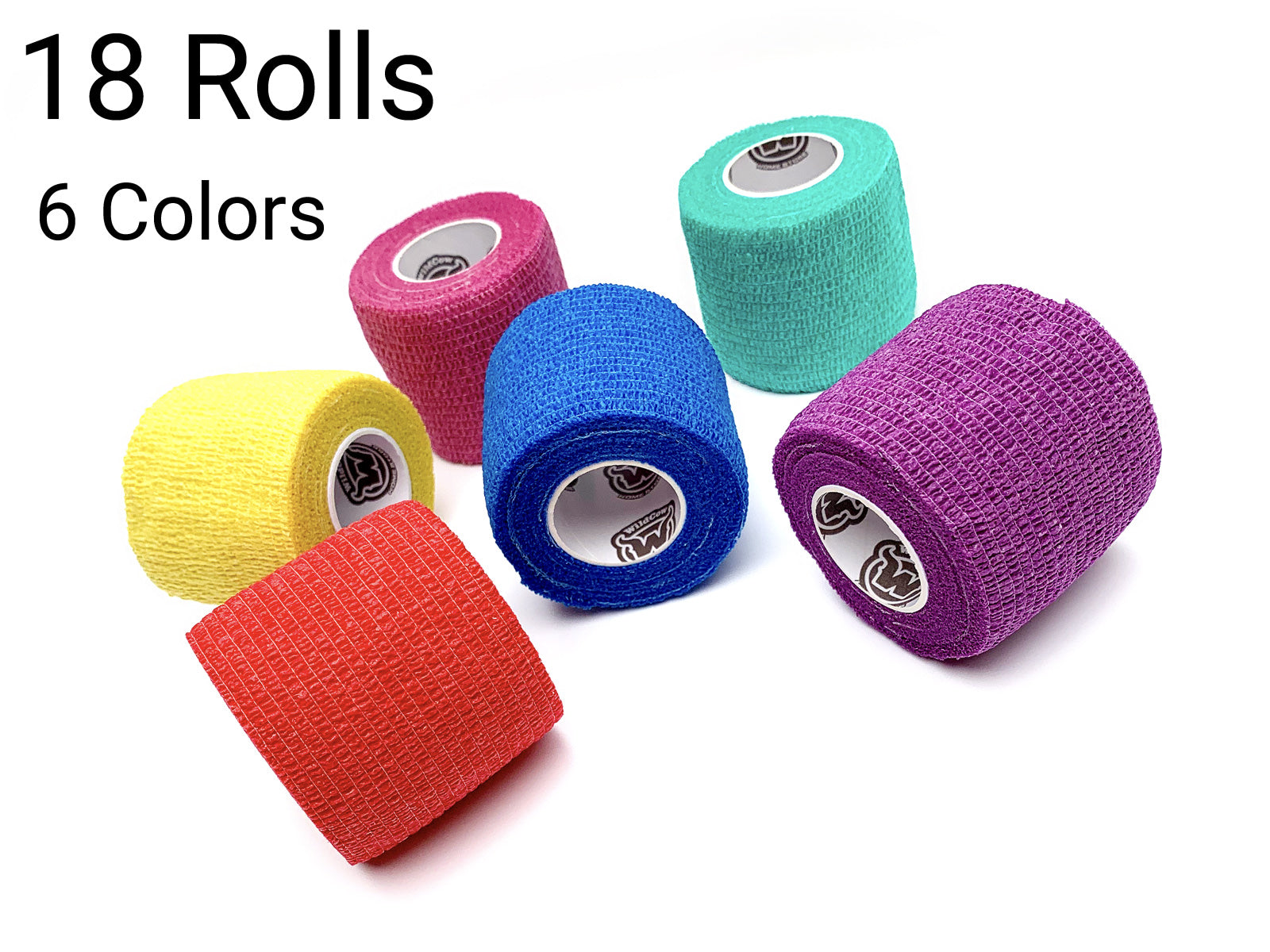 WildCow 2 Inch 18 Rolls, 6 Colors