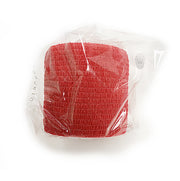 WildCow 2 Inch Red Roll of Vet Wrap Wrapped in Plastic