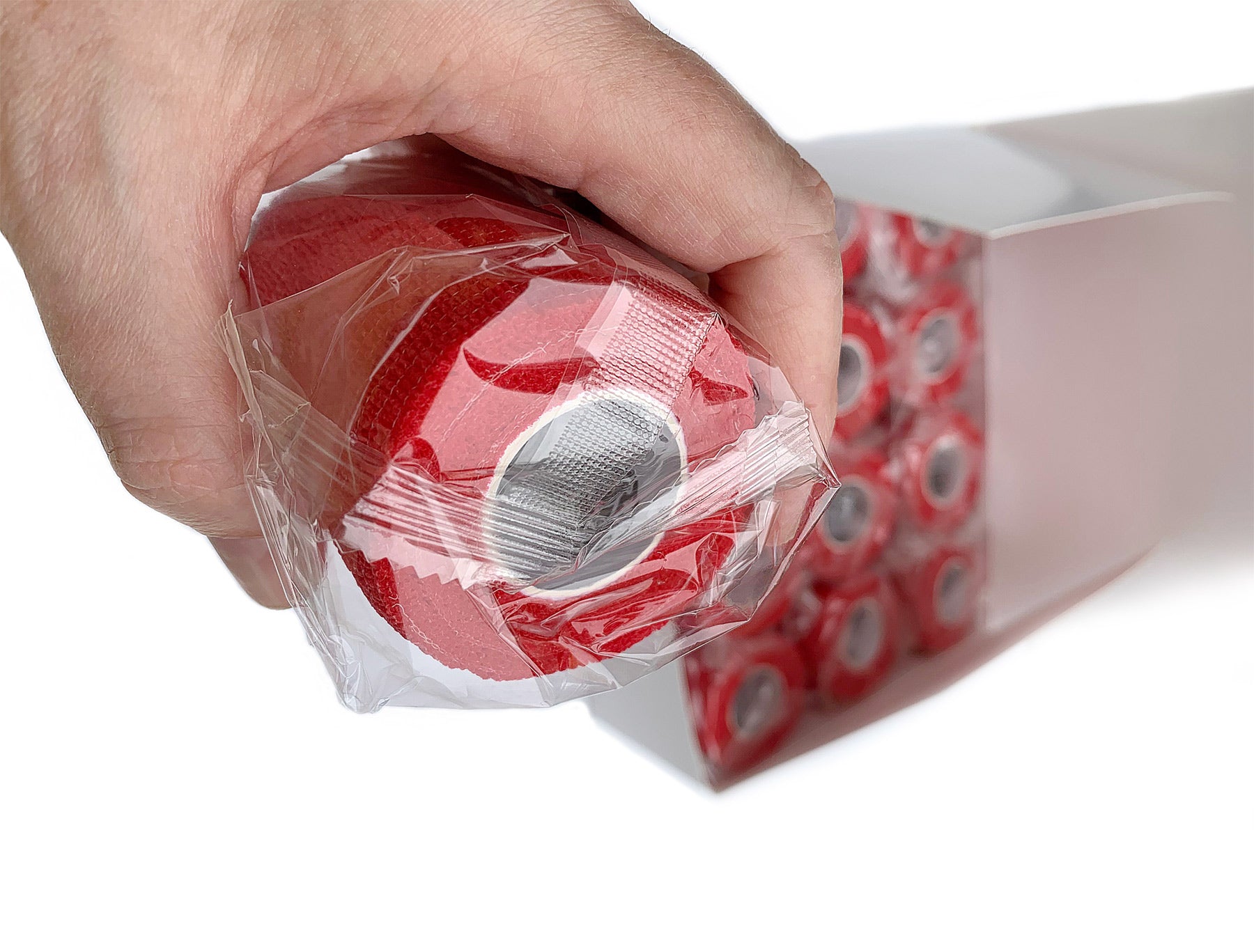 WildCow 3 Inch Red Vet Wrap - 12 Rolls Wrapped in Plastic with Box