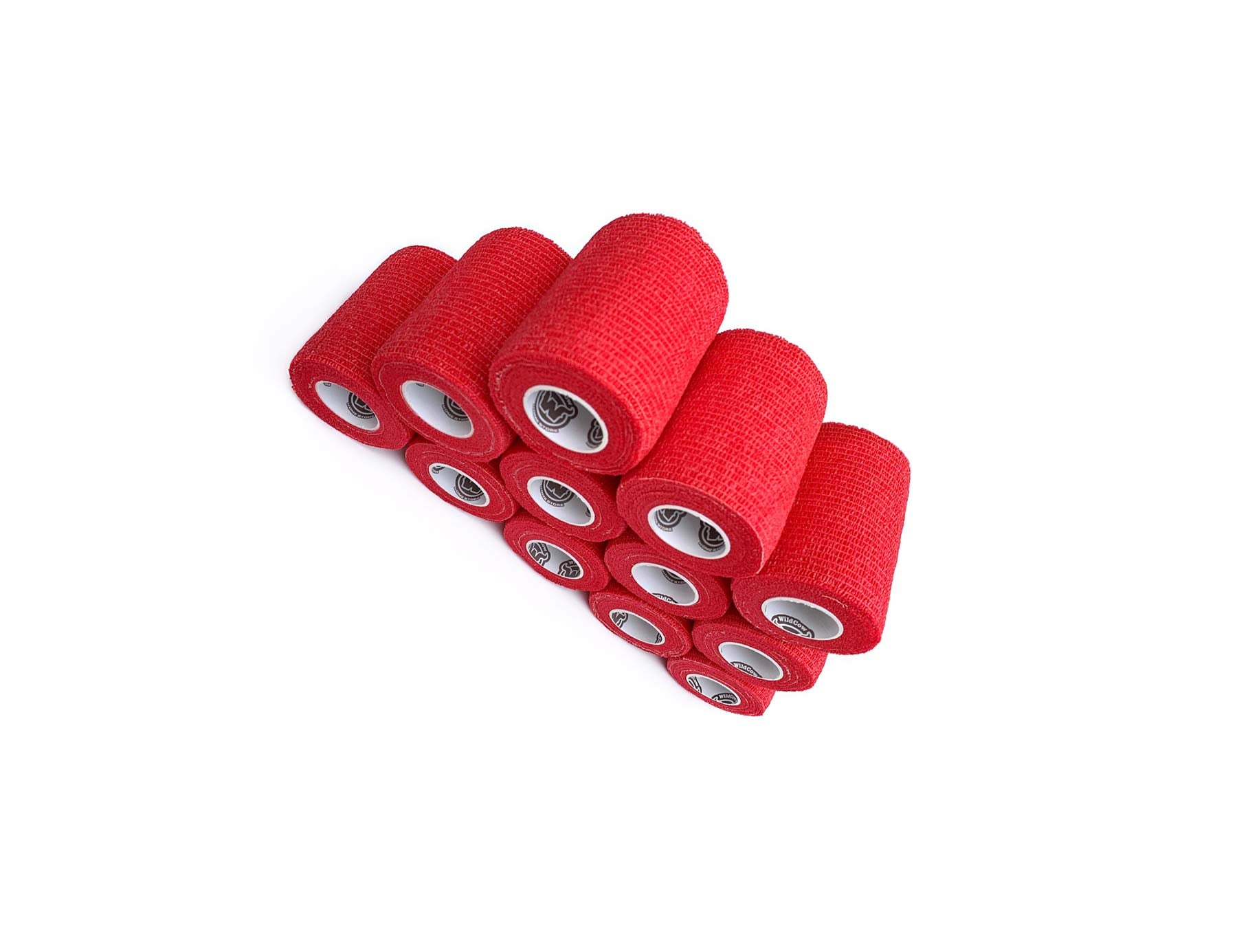 WildCow 3 Inch Red Vet Wrap - 12 Roll Pack