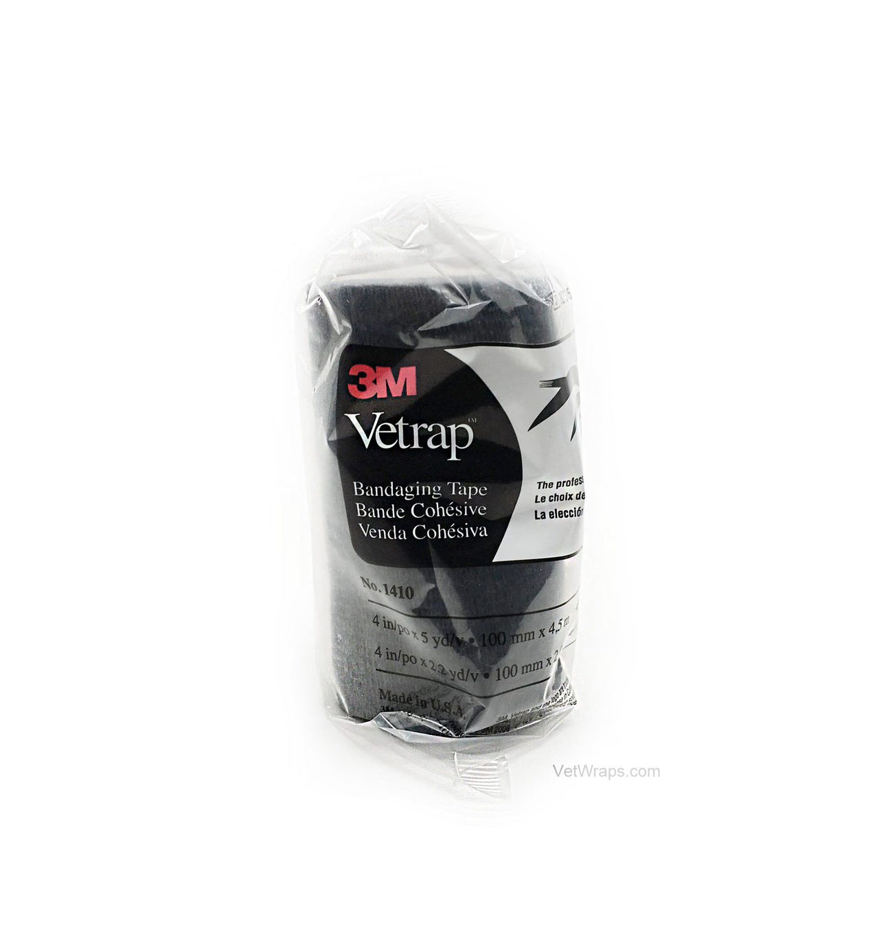 3M Black Vetrap Bandage Tape 4 Inch - 18 Rolls