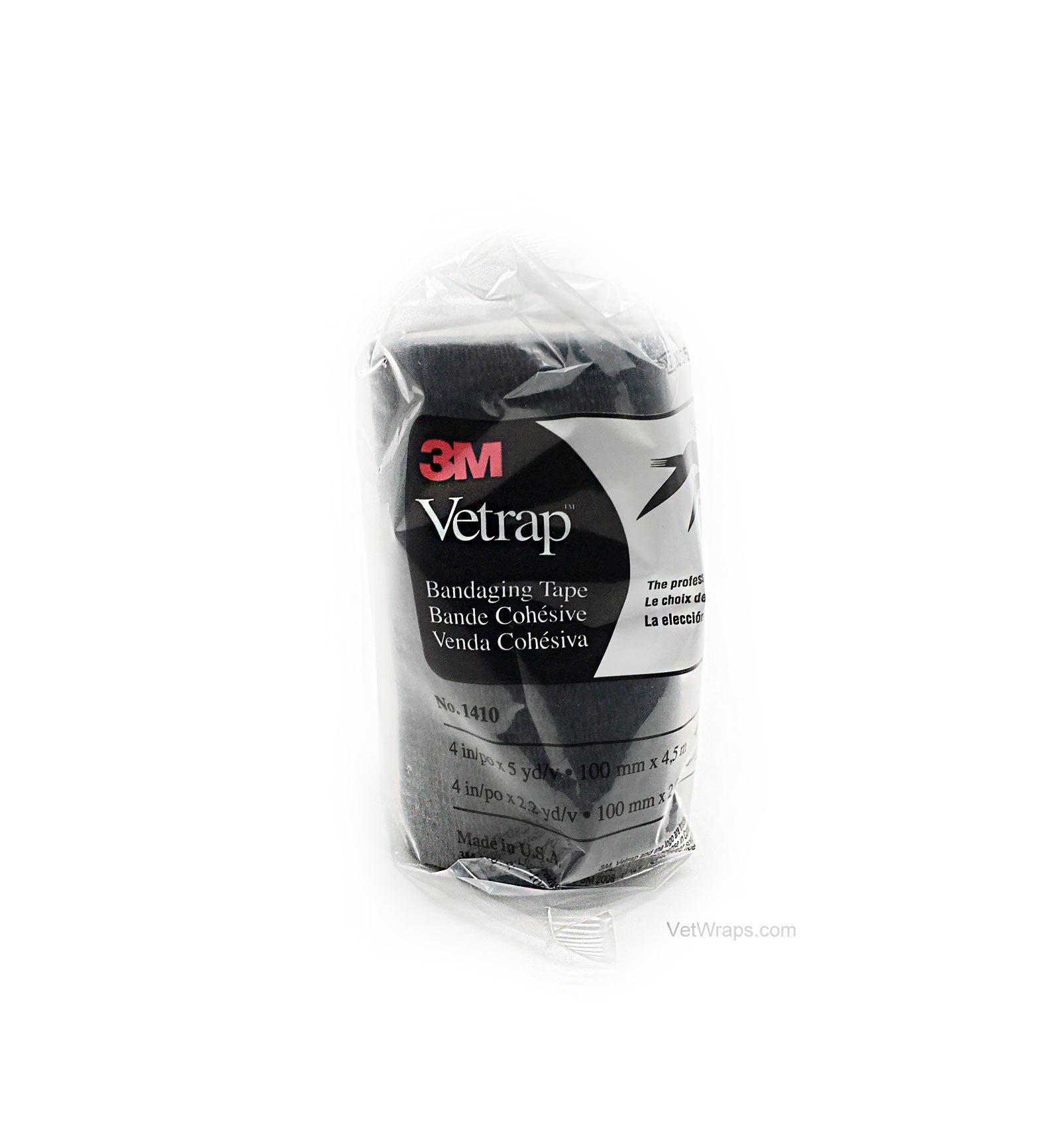 3M Vetrap 4 Inch Color Pack - (Black Roll)