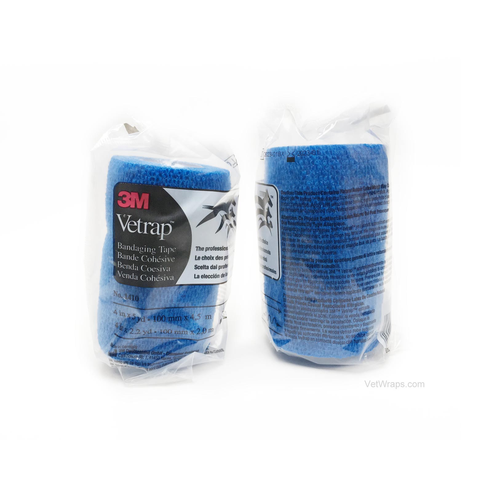3M Blue Vetrap Bandaging Tape 4 Inch 1410B