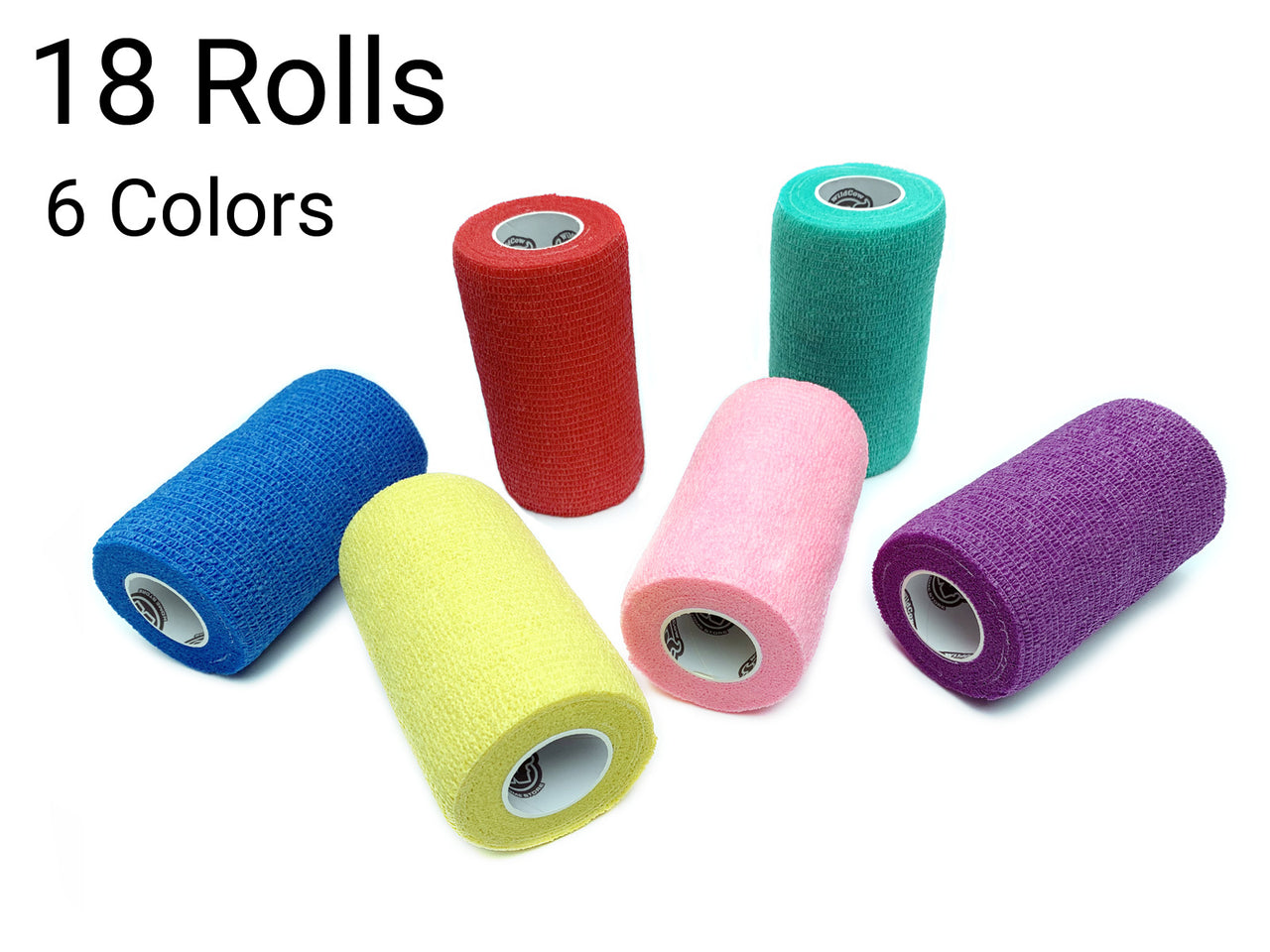 WildCow 4 Inch 18 Rolls, 6 Colors