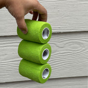 3 Rolls Hanging Stuck Together - WildCow 3 Inch Grass Green Vet Wrap