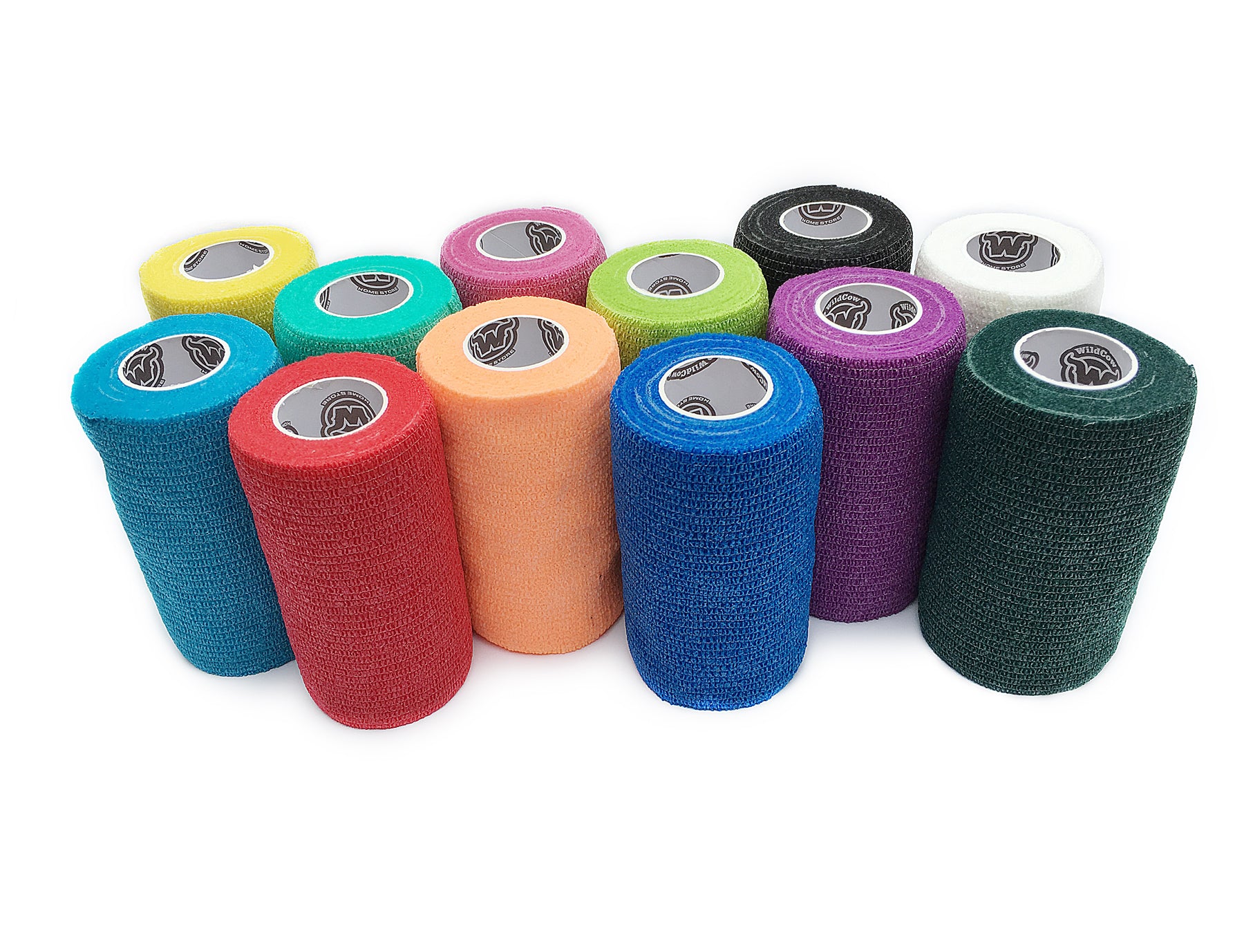 WildCow Multicolored Vet Wrap - 12 Colors, 4 Inches X 5 Yards (Stretched)