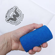 WildCow 4 Inch Roll of Blue Vet Wrap Hand Held with Bag